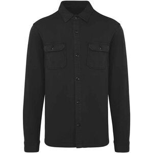 Native Spirit Unisex Adult Faded Brushed Fleece Overshirt / Black